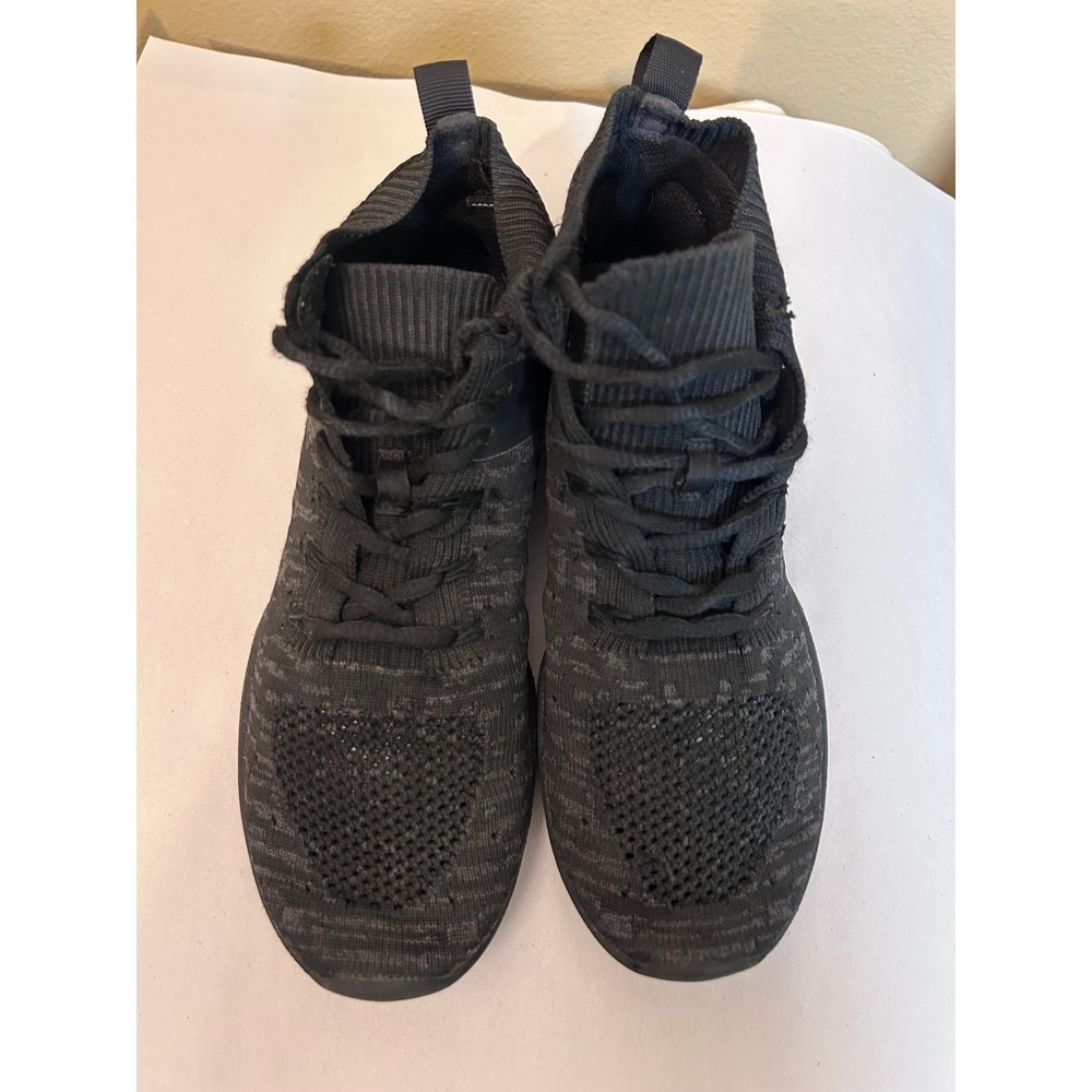 Rebel Ruthless Cheer Shoes Black Grey Knit High Top Cheerleading Sneakers 8.5/9
